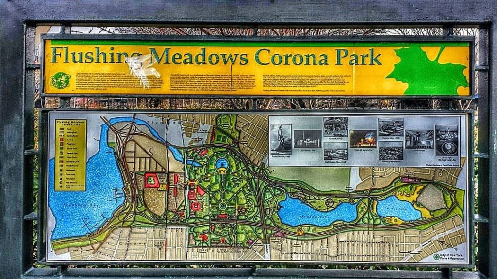 Peta Taman Corona Flushing Meadows
