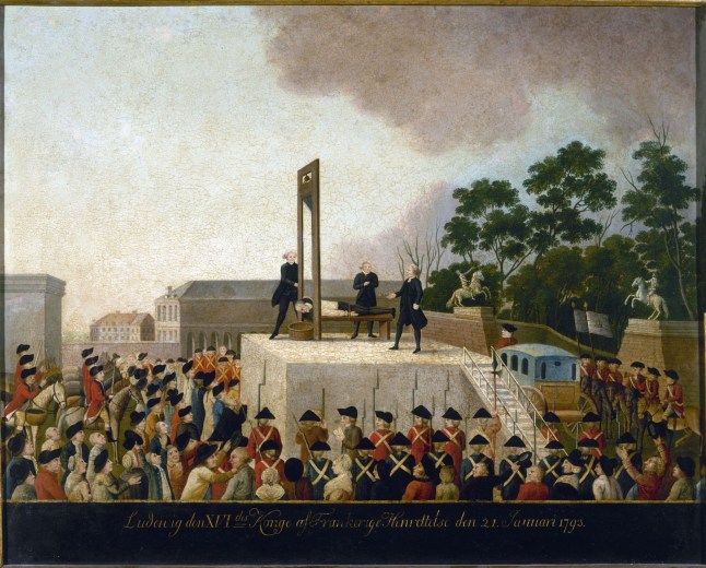 Eksekusi Louis XVI, 21 Januari 1793, antara tahun 1793 dan 1798. Artis tidak dikenal. (Foto oleh Heritage Art/Heritage Images melalui Getty Images)