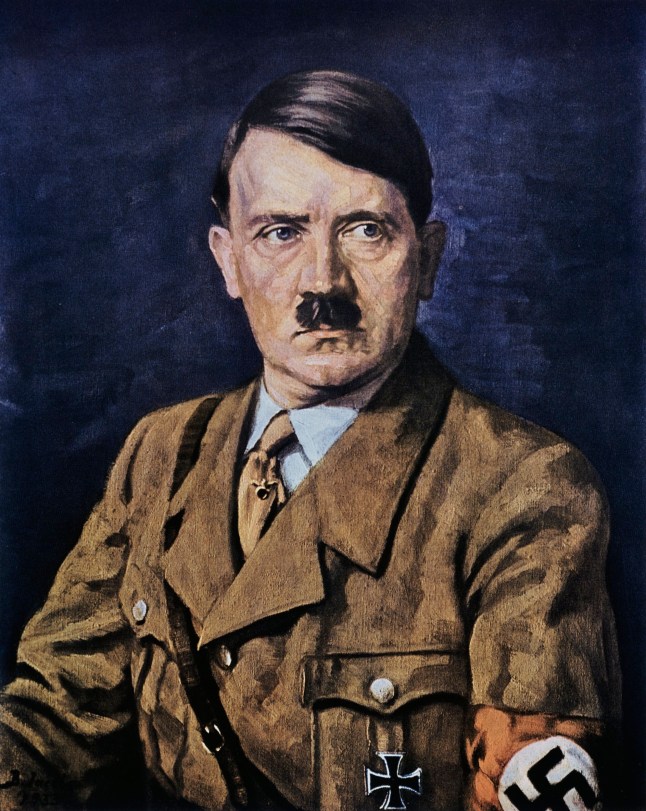 (Keterangan asli) Salinan lukisan Adolf Hitler dari buku Adolf Hitler--Bilder Aus Dem Leben Des Fuehrers.