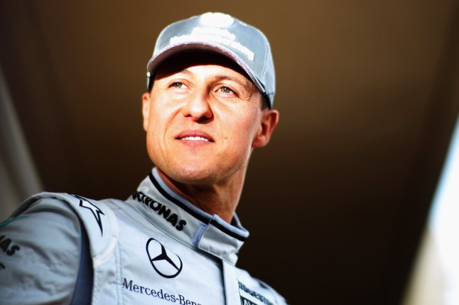 Michael Schumacher pada tahun 2010 saat balapan F1 Bahrain.