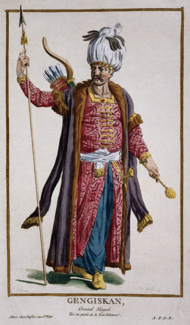 Potret Jenghis Khan oleh Pierre Duflos (Foto oleh ?? Arsip Gambar Sejarah/CORBIS/Corbis via Getty Images)